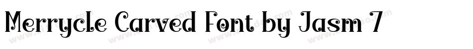 Merrycle Carved Font by Jasm 7NTypes字体转换